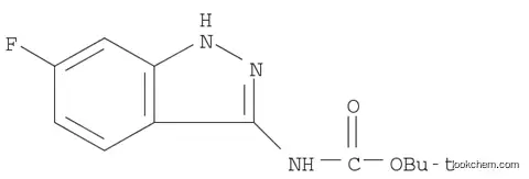 Molecular Structure of 1176089-41-0 (3-(Boc-aMino)-6-fluoro-1H-indazole)